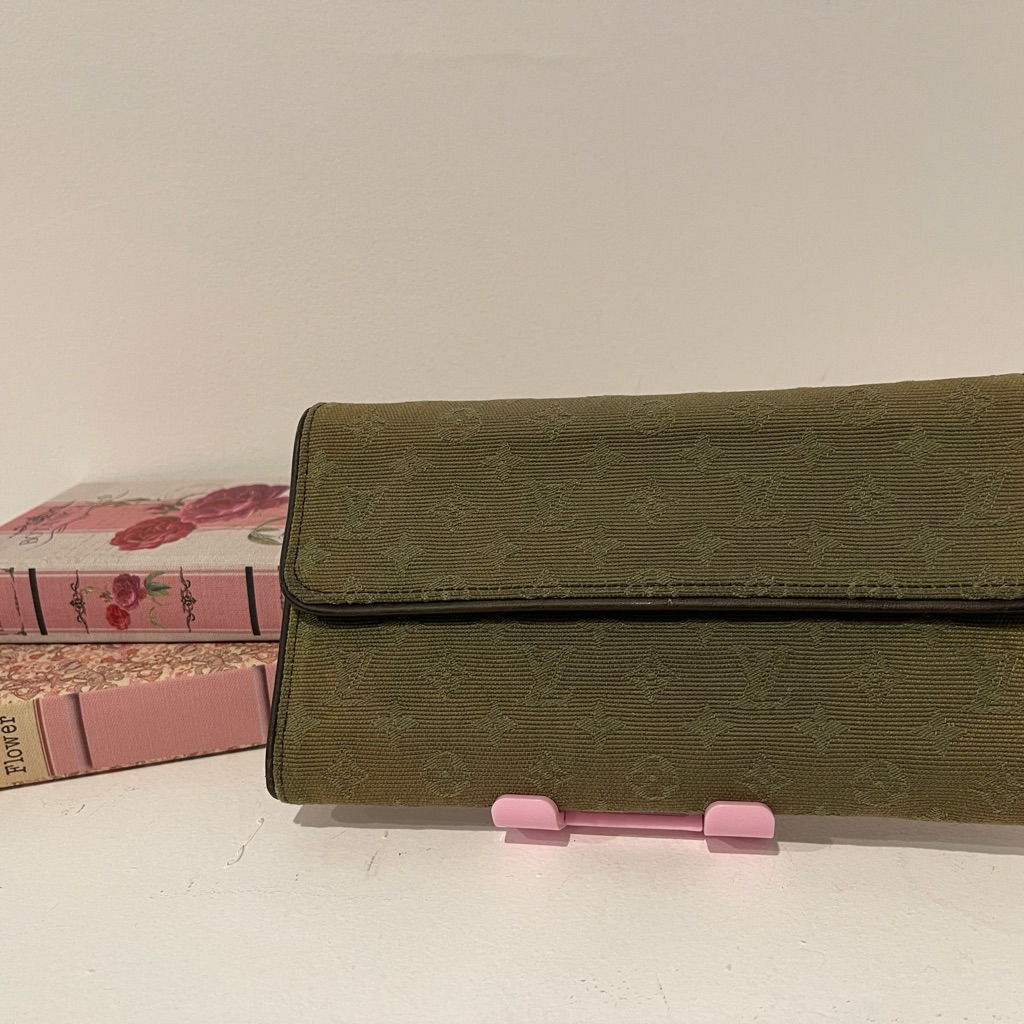Olive Green Louis Vuitton Long Wallet